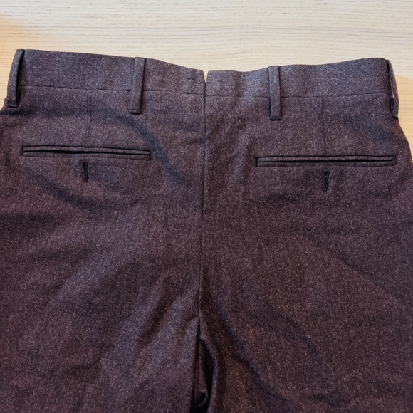 UNTUCKit Men’s 30x30 Straight Fit Wool Blend Casey Dress Pants Brown Reda flexo - Picture 5 of 16